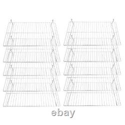 Étagère d'affichage plate pour grille murale 24'' x 12'' Blanc 10 pièces