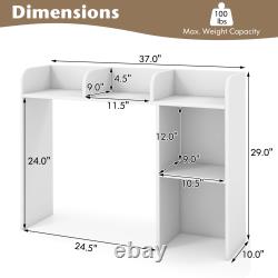 Étagère de bureau de rangement pour livres, organiseur de bureau, étagère d'affichage, support de rangement pour dortoir ou bureau