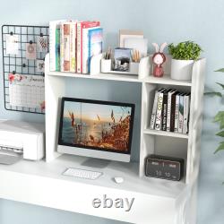 Étagère de bureau de rangement pour livres, organiseur de bureau, étagère d'affichage, support de rangement pour dortoir ou bureau