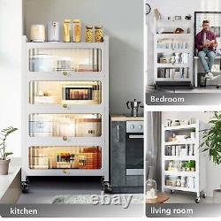 Étagère de rangement en cinq niveaux pour cuisine, armoire pour micro-ondes et station café