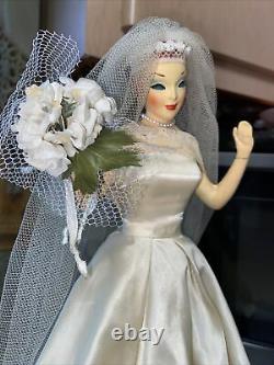 Fenêtre Vintage Boutique Display Doll Mannequin Bride! 1940s 14 1/2 Tall