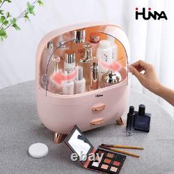 Ihuiniya Modern Makeup Storage Organizer Box Cosmetics Storage Display Rack Avec