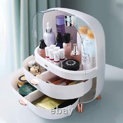 Ihuiniya Modern Makeup Storage Organizer Box Cosmetics Storage Display Rack Avec