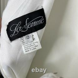 La Femme Robe Gown Strapless Blanc Taille 0 New Store Display With Flaw