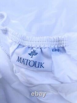 Matouk King Fitted Sheet White 100% Egyptian Cottom Store-display