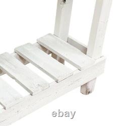 Modern Farmhouse Canapé Table Reclaimed Wood Entryway Display Storage Rustic White