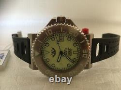 New Store Display Squale 30 Atmos Tiger Lume Blanc 44mm Montre Garantie 2 Ans