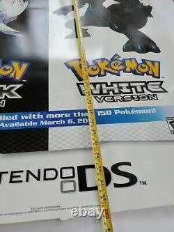 Nintendo Pokemon Noir Et Blanc Affiche D'origine Promo Store Display 30x36 2011