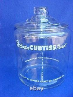 Old Curtiss Candy Peanut Jar Avec Lid, Tom's Store Display, Lance, Gordon's
