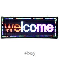 Panneau d'affichage de message défilant de magasin à LED 3 couleurs, enseigne de bar, bandeau 40 x 15 pouces
