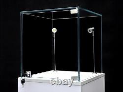 Piédestal Exposition Stand Display White Case Store Fixture #sc-ped-w-l