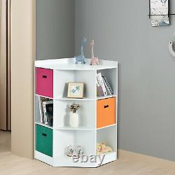 Rangement Pour Enfants 3-tier Cubes De Plateau 3-basket Corner Display Cabinet Organisateur Blanc