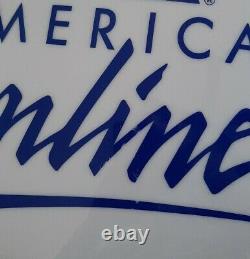 Rare Aol America Online Double-sided Lighted Store Sign Display 1990's Internet