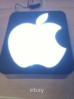 Rare Apple Logo Iphone Ipad Service Store Affichage Publicitaire 3d Light Box Sign