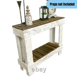 Rustic Farmhouse Sofa Console Table Reclaimed Wood Entryway Hall Display Storage