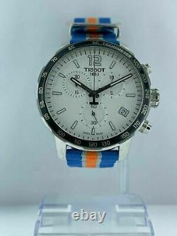 Store Display Tissot Quickster Chronographe Nba Ny Knicks Montre Homme Msrp 395 $