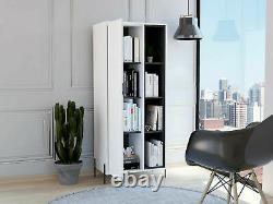 Style Moderne Living Dallas Pieds En Métal Tall Storage Unit Library Display Cabinet
