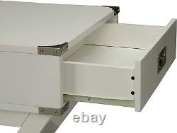 Table De Chevet Moderne De Style Industriel Avec 1 Tiroir Display Storage Blanc