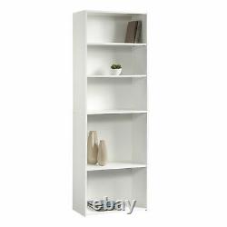 Tall Bookcase 5-shelf Display Storage Rack Stand Furniture Modern Elegant Wood