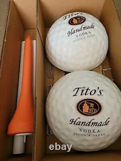 Tito's Golf Pole Topper Store Display Mancave Golf Ball & Tee