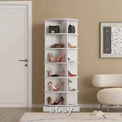 Tour de chaussures rotatif à 6 niveaux, présentoir de chaussures pivotant, organisateur de chaussures à 360°
