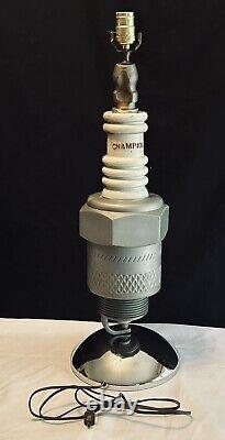 VTG 60s CHAMPION SPARK PLUG Magasin Affichage Publicitaire Lampe 28 Moule Plastique