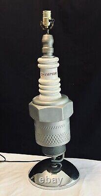 VTG 60s CHAMPION SPARK PLUG Magasin Affichage Publicitaire Lampe 28 Moule Plastique