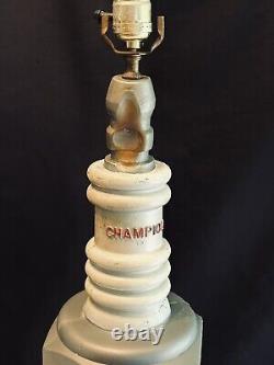 VTG 60s CHAMPION SPARK PLUG Magasin Affichage Publicitaire Lampe 28 Moule Plastique