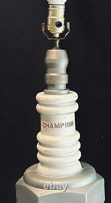 VTG 60s CHAMPION SPARK PLUG Magasin Affichage Publicitaire Lampe 28 Moule Plastique