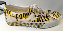 Vans Black/yellowithwhite'family' Display Shoe 20+ Long! Taille 66