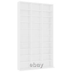 Vidaxl CD Cabinet White Chipboard Stand Storage Chest Display Shelf Bookcase
