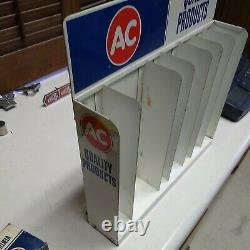 Vintage Ac Delco Ac Valve Store Display Tiroir D'armoire Enseigne En Étain