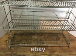 Vtg 30s 40s White Owls Cigare Tabac 3-tier Wire Counter Wall Store Rack