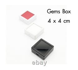 White Gem Display Boîte En Plastique Stockage Pour Pierres Précieuses / Diamond 4x4 CM