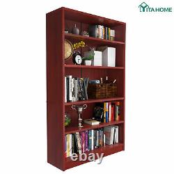 Yitahome Bookshelf Bookcase 5-shelf Wide Storage Display Réglable Étagères