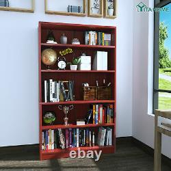 Yitahome Bookshelf Bookcase 5-shelf Wide Storage Display Réglable Étagères