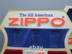Zippo Lighter Store Comptoir Display Set De 2, Rouge, Blanc Et Bleu, Us Uniquement